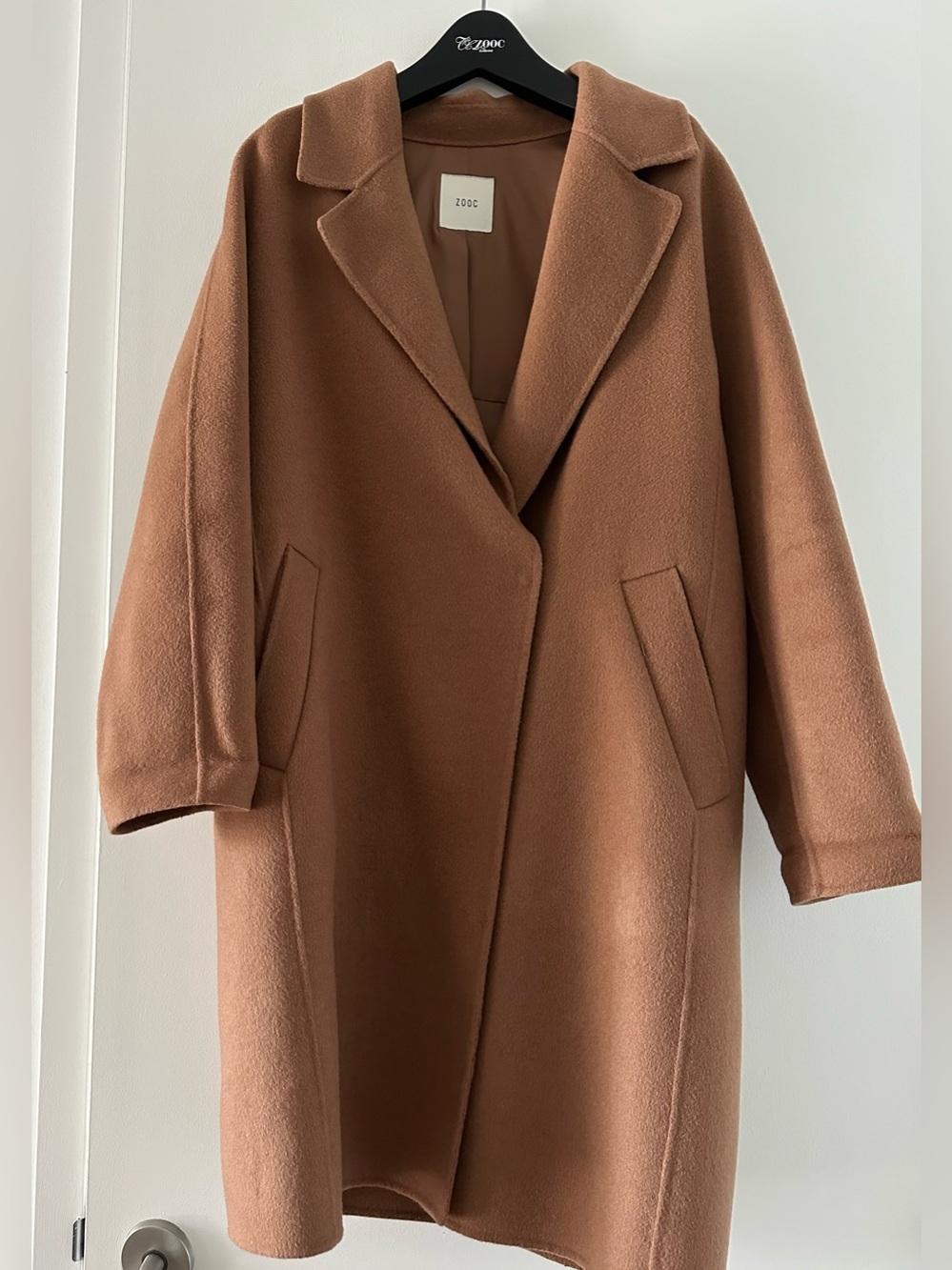 ZOOC Women's Camel Wool Cashmere Blend Long Coat